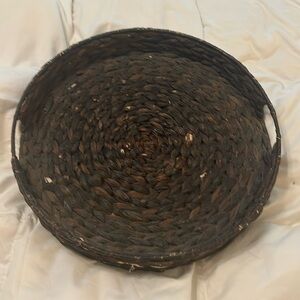 Rattan tray 15” diameter